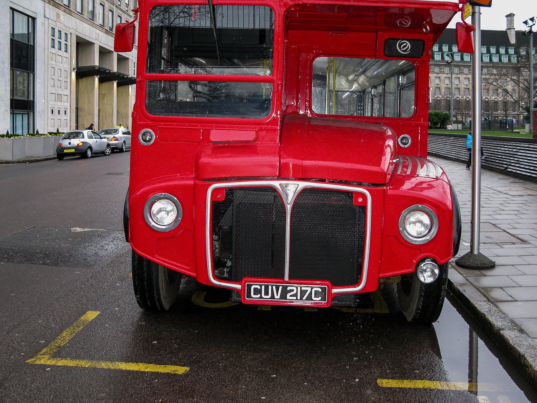 Book London bus on a city street