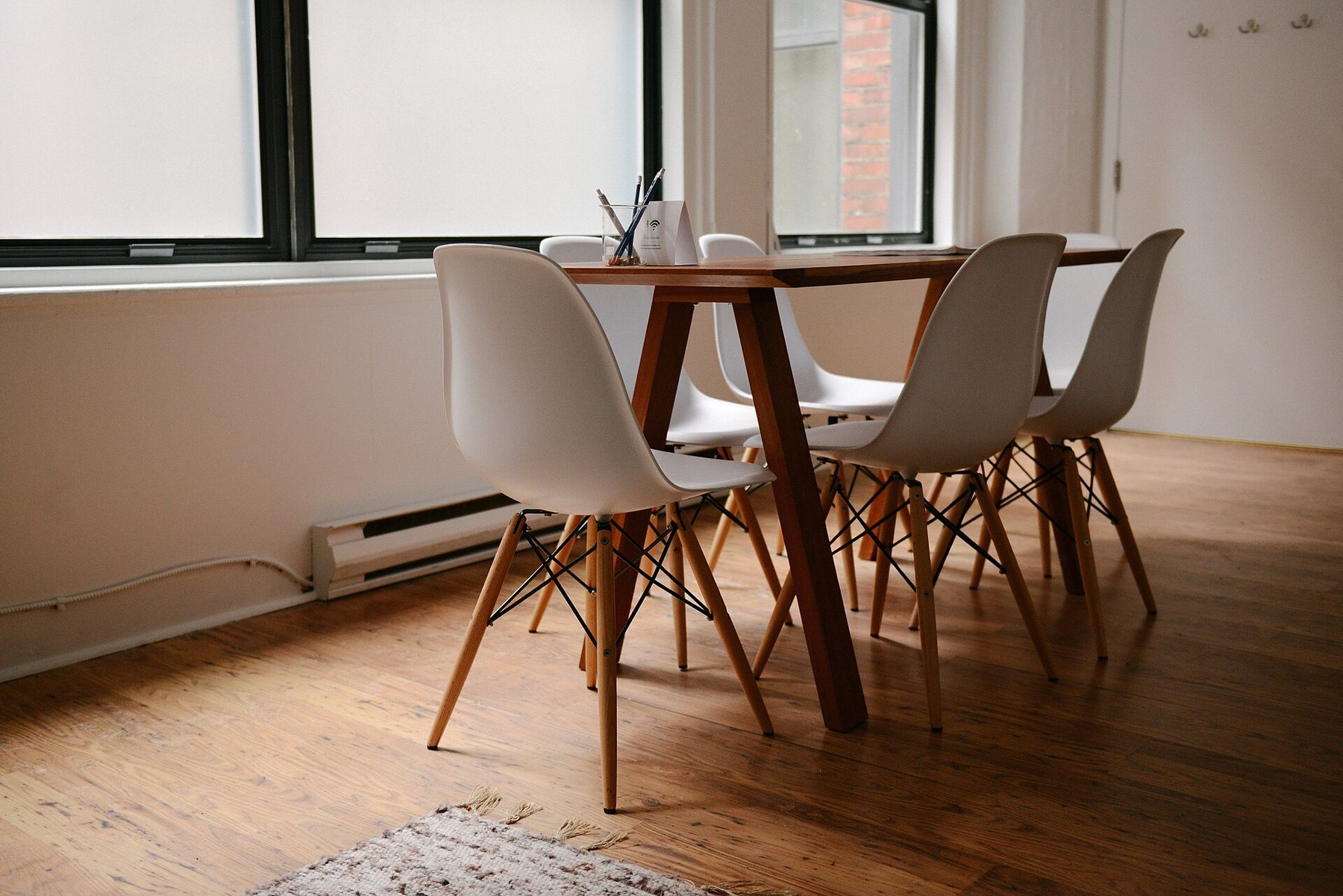 Services Meeting room with a table and chairs