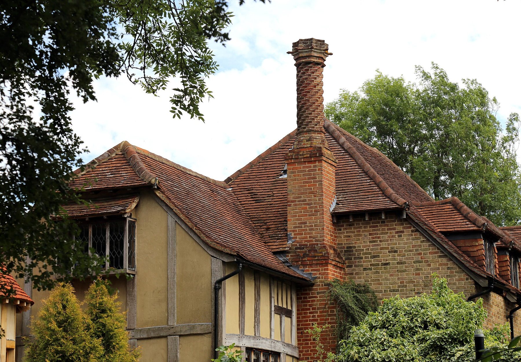 Roof tiles on a domestic property
